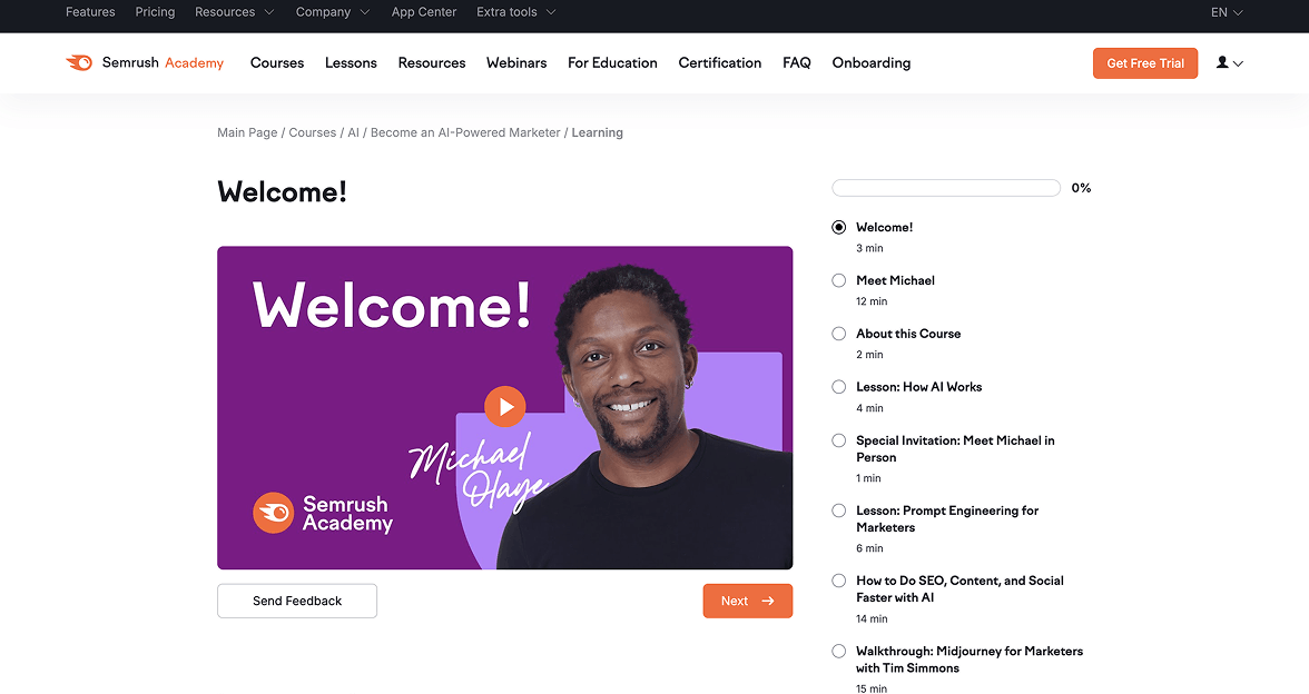 Semrush Academy