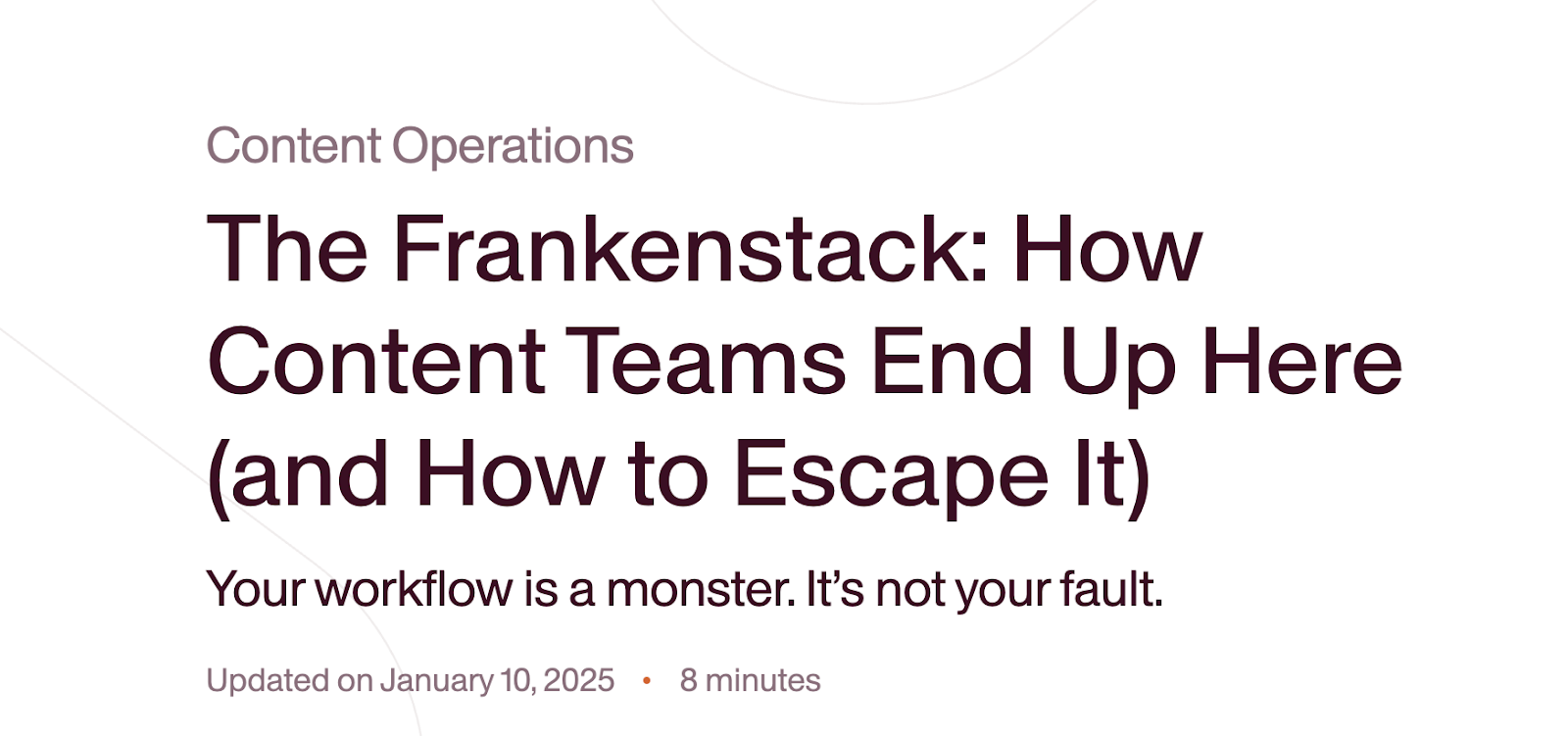 SaaS content marketing example - Relato thought leadership