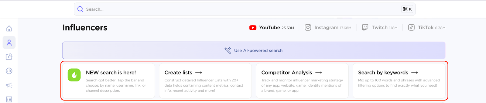 The block with quick links is highlighted.