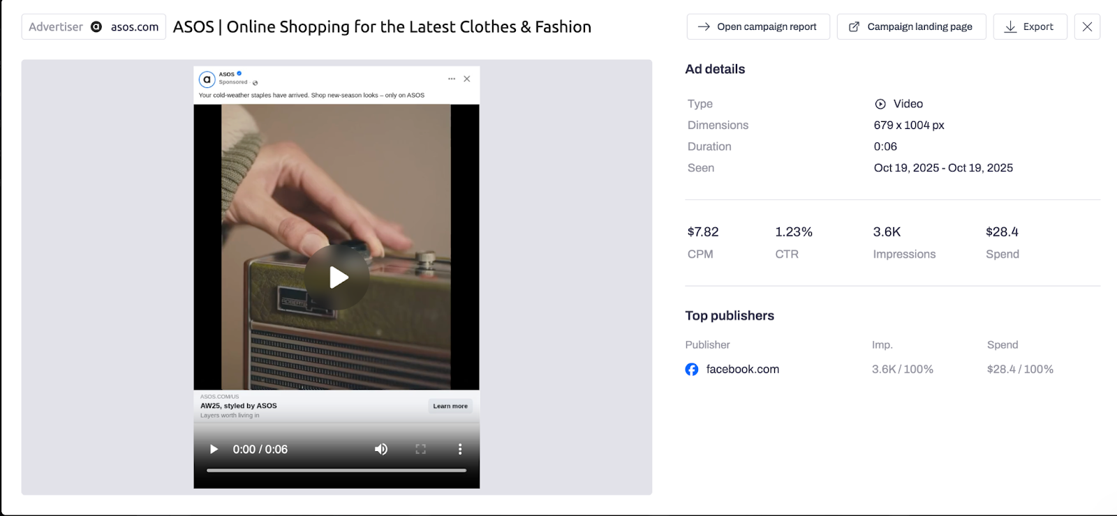 How to see more detail about a specific ad in AdClarity — Advertising Intelligence.